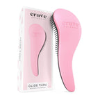 Buy now Crave Naturals Glide Thru Hair Brush - Detangler Brush for Curly, Straight, Wet or Dry Hair - Gentle Detangling Brushes for Adults, Kids, Toddlers - Hair Accessories for Women, 7.5x3" - Pink at indiglob india
