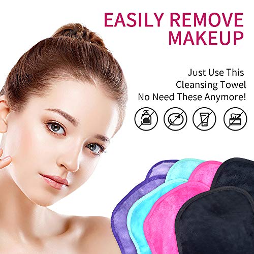 Buy now UWEME Makeup Remover Cloths 4 Count: Microfiber Reusable Fast Drying Washcloth, Face Towels for Women at indiglob india