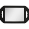 Hairdressing Foam Mirror with Double Handle - Black Handheld Lightweight Mirror for Barbers and Hair Salons - Back of Head Haircuts View Mirrors