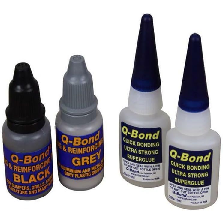 Buy now K Tool International 90002 Q Bond Ultra Strong Adhesive Kit for Garages, Repair Shops and, DIY, Repairs Hard Plastics/PVC/Metals, (2) Adhesive Bottles, (1) Plastic and (1) Metal Reinforcing Powders at indiglob india