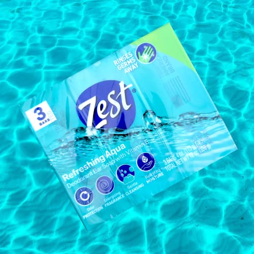 Buy now Zest Refreshing Aqua Bars Deodorant Bar Soap with Vitamin E, 3 Bars 4 OZ (113g) Each - 3 Pack at indiglob india