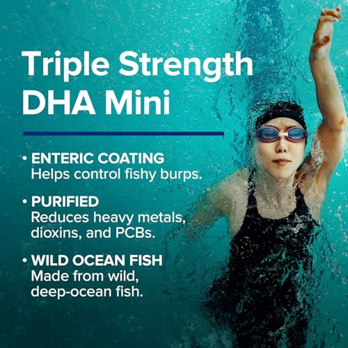 Buy now GNC Triple Strength DHA 1000 Mini Omega 3 Supplement, 1000mg, Ultra Concentrated, High Potency, Supports Brain Development and Healthy Vision, Burpless, 90 Mini Softgels, 45 SVG, 45 Day Supply at indiglob india