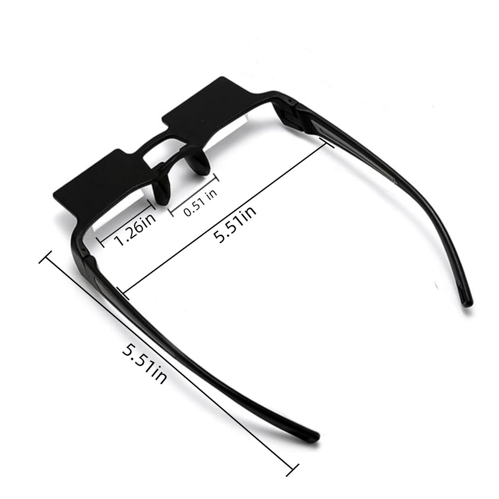 CHANGAR Prism Glasses Light-weight Lazy Glasses Horizontal Reading Spectacles 90° Vision Neck Protection Prism Glasses for Bedridden Lying Down Reading and Watching TV/Mobile Phone in Bed