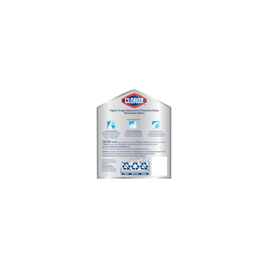 Buy now Clorox Toilet Bowl Cleaner Heavy Duty Stain and Ring Remover, Arctic Clean, 24 Fl Oz., Pack of 2 at indiglob india