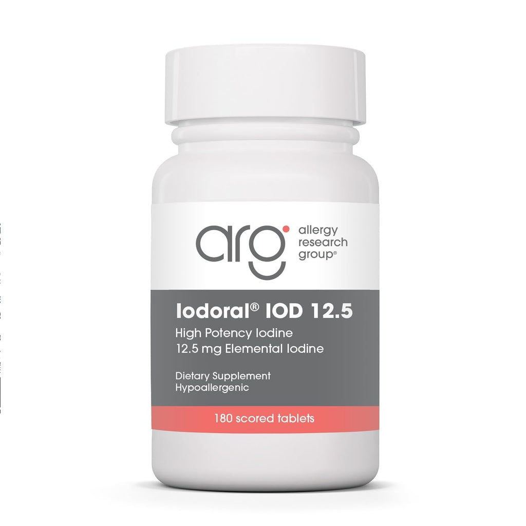 ARG Optimox Iodoral Iodine 12.5 mg Thyroid, 180 Tablets | Iodine and Potassium Iodide for Thyroid and Metabolic Balance Support, Soy-Free, Gluten-Free and Vegetarian