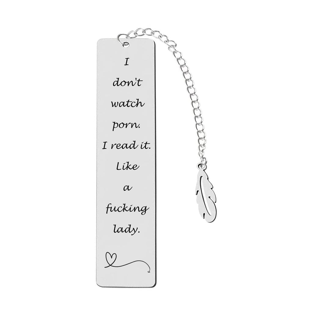 Metal Bookmark Gift, Engraved Stainless Steel Leaf Pendant Book Mark