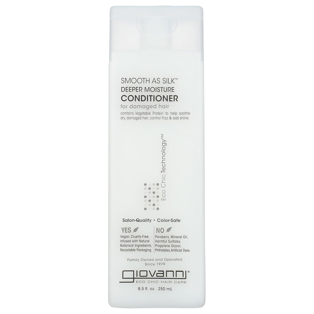 GIOVANNI Smooth As Silk Deeper Moisture Conditioner, Calms Frizz, 8.5 fl oz