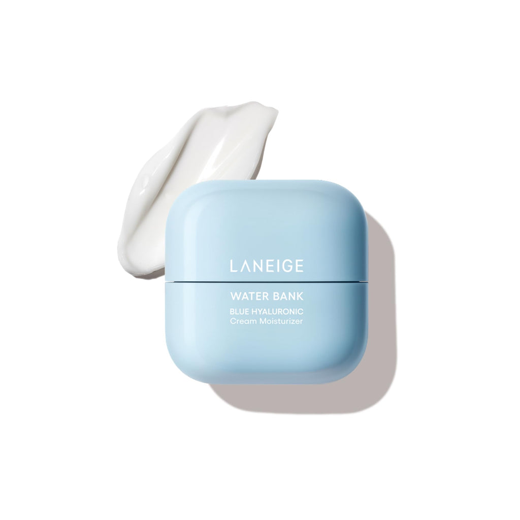 LANEIGE Water Bank Blue Hyaluronic Acid Cream Daily Face Moisturizer: Hydrating Korean Lightweight Face Cream with Ceramides & Squalane for Lasting Deep Hydration & Skin Barrier Support