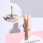 DOSEWART 60 Pcs Push Pin Clips for Cork Board Wooden Paper Clips
