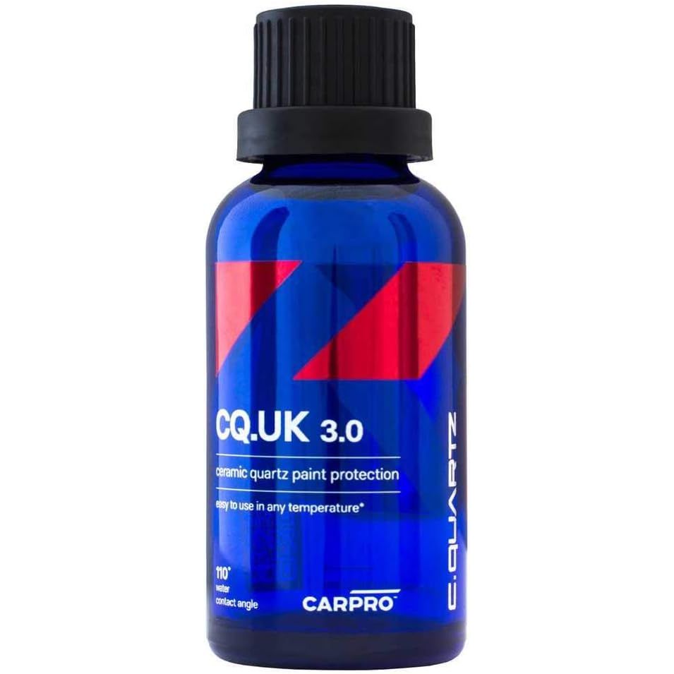 Buy now CARPRO CQUARTZ UK 3.0 - Ceramic Coating for Cars, Quartz Based Nanotechnology, Bonds to Paint, Glass, Metal and Plastic - (50ml Kit w/Reload 2.0) at indiglob india