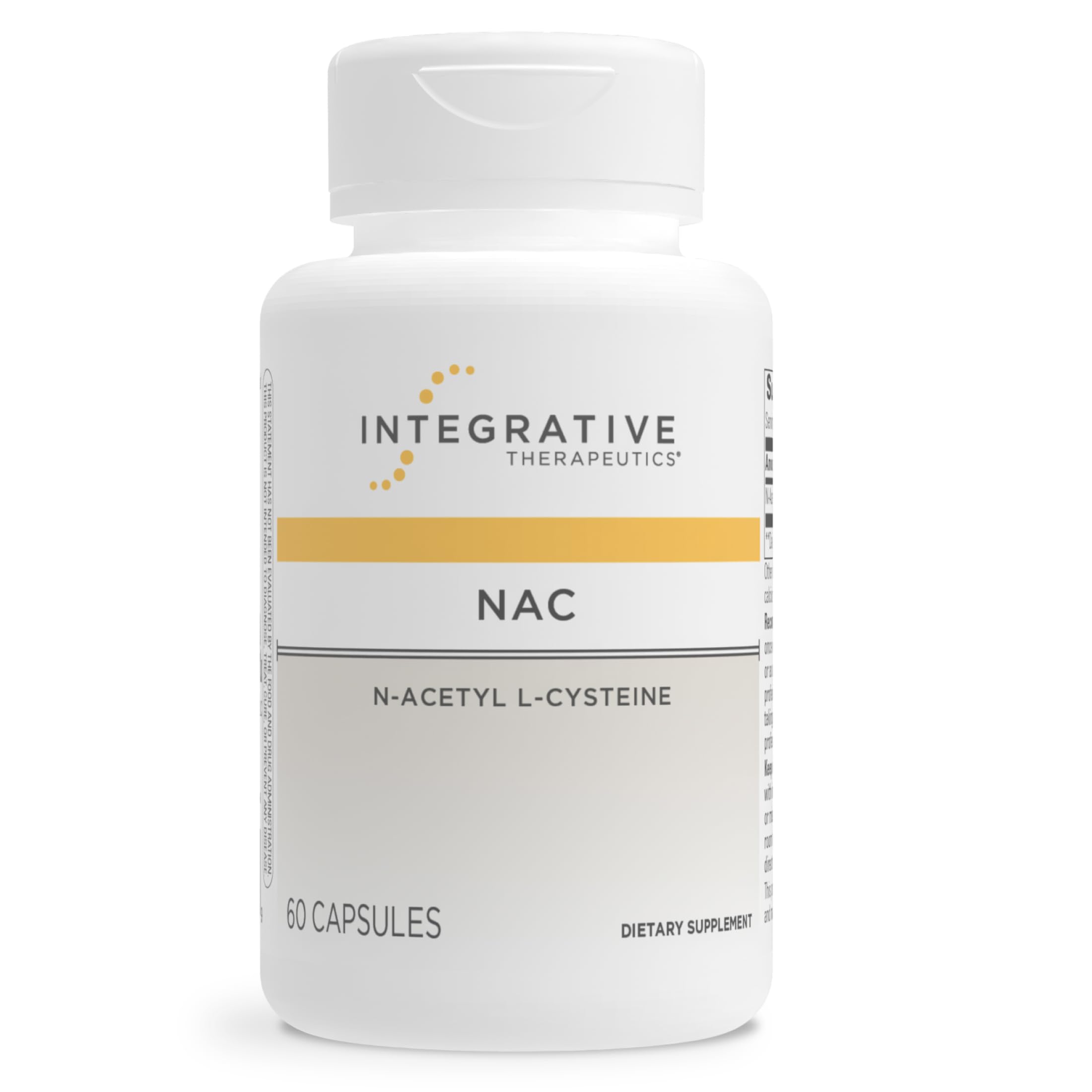 Integrative Therapeutics NAC - Antioxidant Support Supplement* - Support for Respiratory & Lung Function* - Gluten-Free & Dairy-Free - 60 Capsules (60 Servings)