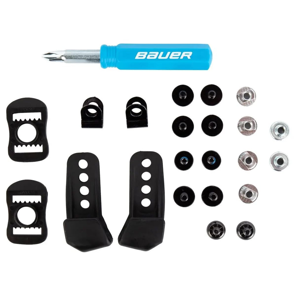 Bauer Universal Hockey Helmet Repair Kit - Includes Travel Case, Screwdriver and 22 pcs