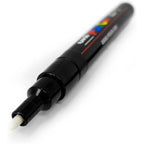 Posca - Ultra Fine to Fine Paint Marker Pens Set - PC-1MR, PC-1M, PC-3M - White Ink - Pack of 3