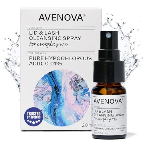 Buy now Avenova Eyelid and Eyelash Cleanser Spray - 20ml Bottle - Gentle Everyday Pure Hypochlorous Acid Spray for Eye Irritation at indiglob india