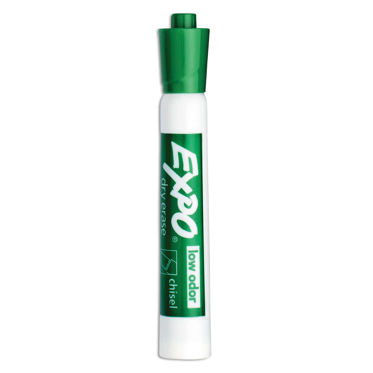 EXPO Dry Erase Markers, Low Odor Ink, Green, Chisel Tip, 12 Count - Whiteboard, Calendar, Organization, Essential Supplies for Office, School, Classroom, Teachers