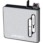 Buy now Full Pack 20 Regular Cigarettes Case Box Automatic Ejection Holder with Dual Arc Lighter USB Rechargeable, Flameless, Windproof,Moisture-Proof,Silver Silver at indiglob india