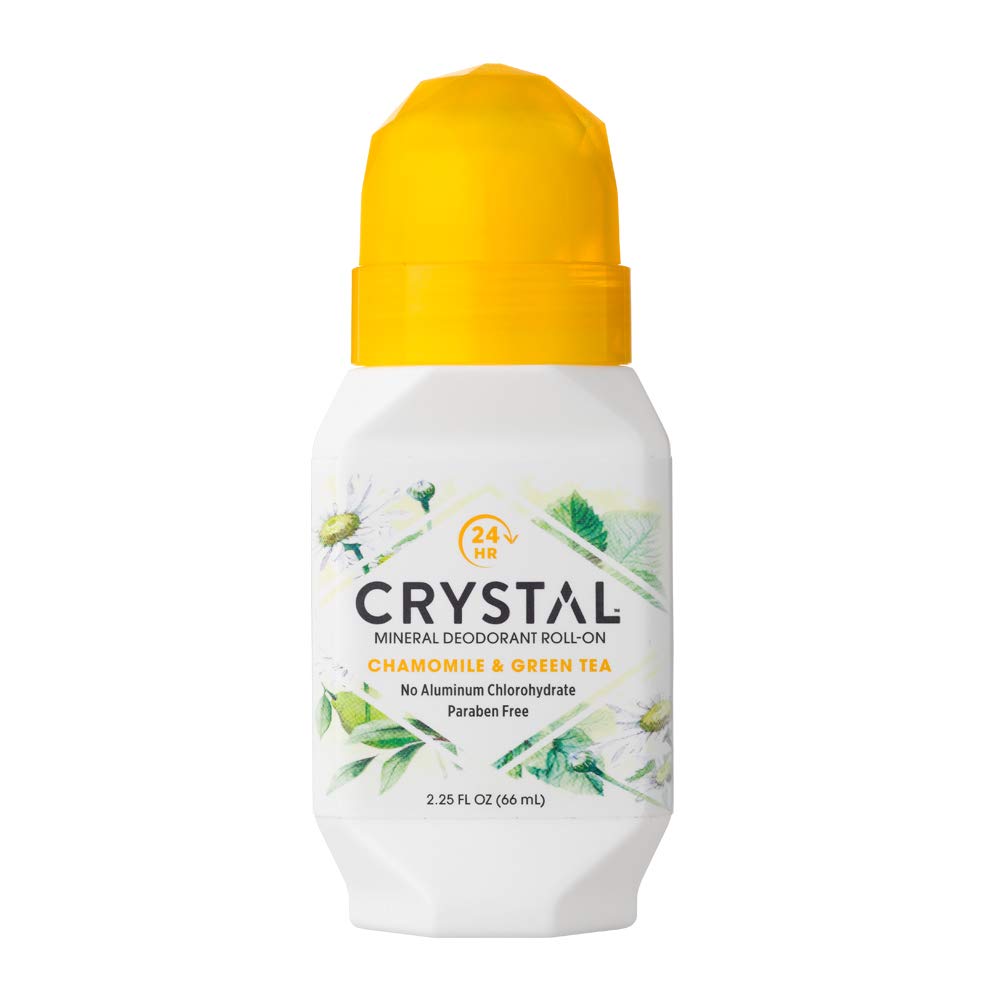 Buy now Crystal Mineral Deodorant Roll-On Body Deodorant With 24-Hour Odor Protection, Pomegranate, Non-Sticky Roll-On, Aluminium Chloride, 2.25 FL OZ - 3 pack 2.25 Ounce (Pack of 12) Chamomile & Green Tea at indiglob india