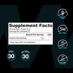 ONNIT Creatine Monohydrate Powder 5g, Unflavored, 30 Servings | IGEN Non-GMO Tested; 5g creatine per serving supports muscle strength, power, lean mass & brain cellular energy; no fillers