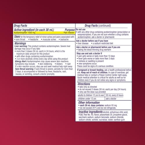 Buy now Vicks PainQuil Pain Relief Acetaminophen 1000mg Max StrengthÆ’?Â­ Adult Pain Reliever Liquid 12oz, Backache Headache Relief, 1 Daytime Pain Reliever at indiglob india