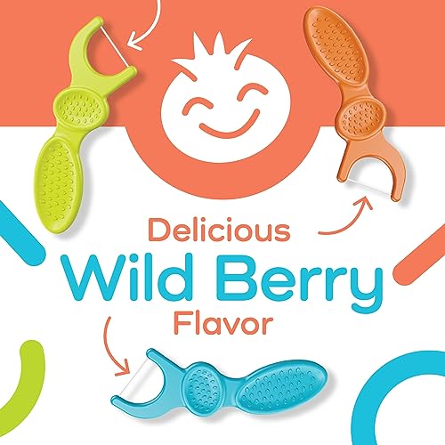 Buy now Plackers Kids Dental Floss Picks 75, Multicolor, Fruit Smoothie Swirl, Original Version, 300 Count (Pack of 4) at indiglob india