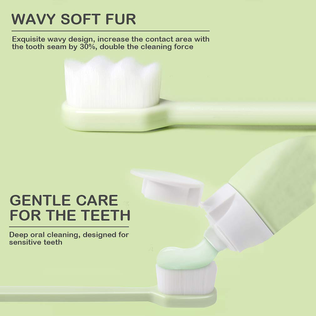 Buy now EasyHonor Extra Toothbrush for Sensitive Gums, Micro Fur Manual Toothbrush with 20000 Soft Floss Bristle for Pregnant Women, Elderly, Braces and Gum Recessions, Protect Fragile Gums (6 Pack) at indiglob india