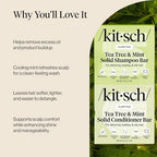 Buy now Kitsch Clarifying Tea Tree Shampoo and Conditioner Set â€“ Shampoo & Conditioner Bar for Women and Men, Scalp & Oil Control Hair Care â€“ Free of Paraben, Sulfate & Silicone â€“ Made in USA - 2 pcs at indiglob india