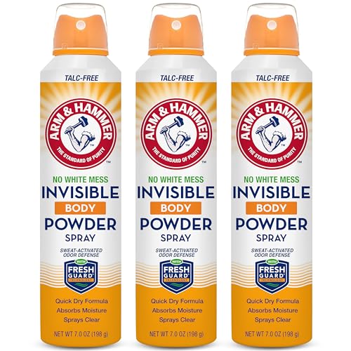 Buy now Arm & Hammer Invisible Body Powder Spray, Clear Talc-Free Body Odor & Sweat Control For Men & Women, Spray Body Powder For Women And Men, Arm And Hammer Body Spray Powder, 7 Oz (3 Pack) at indiglob india