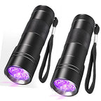 Buy now SEVENKA Black Light Flashlight, 2 Pack 12 LED UV Blacklight Flashlight, 395nm Handheld Mini Torch Light, Professional Urine Detector for Dog Pet Urine Stains, Bed Bugs and Scorpions. at indiglob india