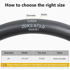 2-PCS 20x3 Heavy Duty E-Bike Tubes 20X2.50 20X2.60 20X3.0 AV32mm