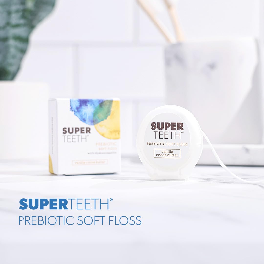 SuperTeeth Expanding Soft Dental Floss with Hydroxyapatite - Vanilla
