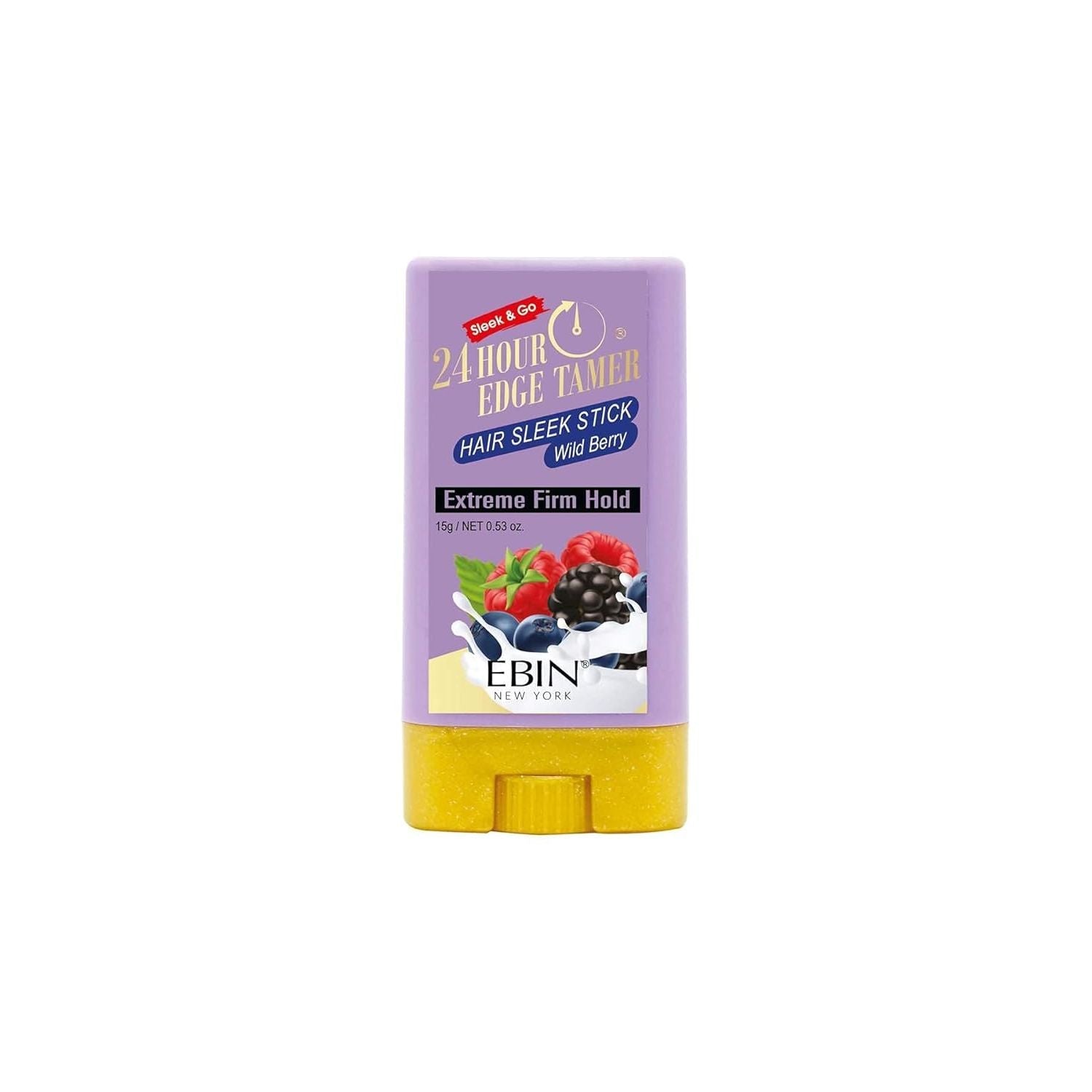 Buy now EBIN NEW YORK 24 Hour Edge Tamer Hair Sleek Stick, Extreme Firm Hold, 2.7 oz, Strawberry â€“ Sleek & Go, No Flaking and White Residue 0.53 Ounce (Pack of 1) Wild Berry at indiglob india