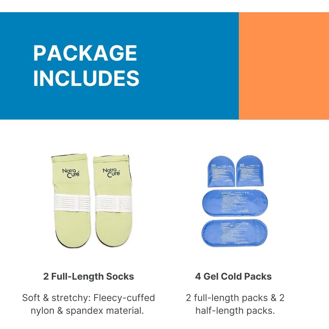 Buy now NatraCure Plantar Fasciitis Cold Therapy Socks with Compression Band - Cold Socks, Reusable Ice Socks For Feet, Ice Packs For Feet, Arch Pain, Heel Pain, Swelling - FBA708 CAT - (Size: Small/Medium) at indiglob india