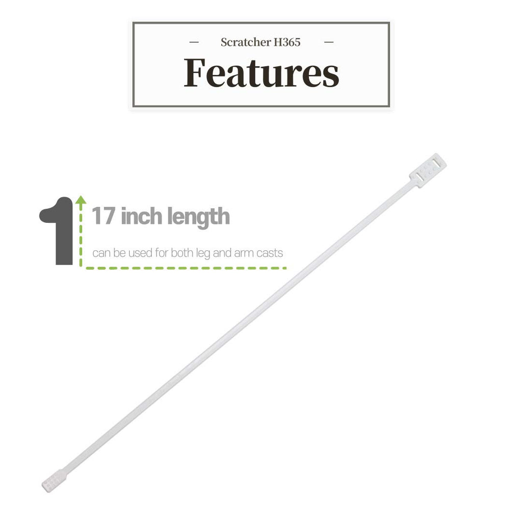 Cast Itch Scratcher and Cleaner Sanitizer for Itching and Cleansing Cast Covered Arms and Legs Relief from Itch 2 Sticks Included
