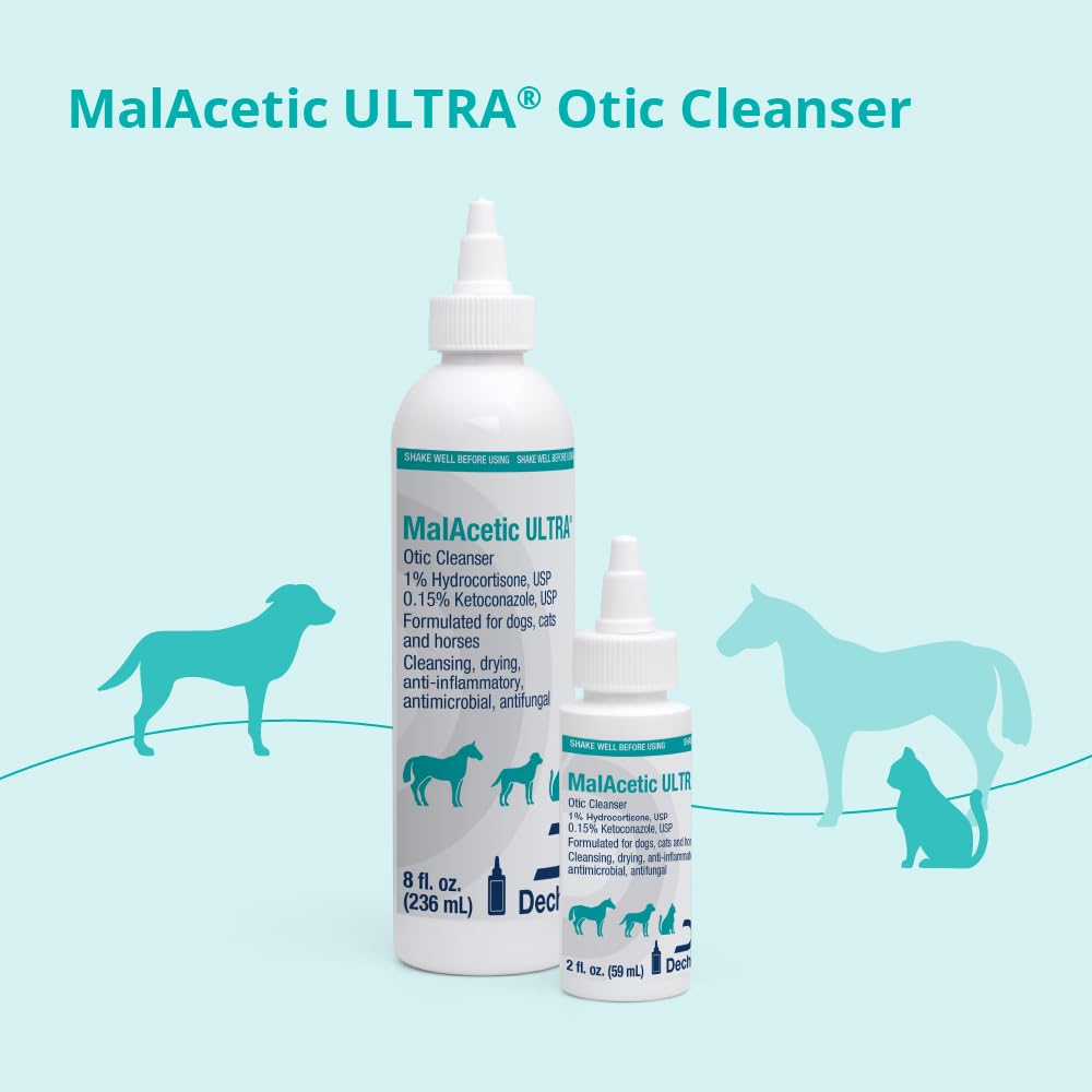 Otic Cleanser for Dogs, Cats and Horses, 2 FL Oz