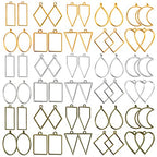 Buy now Shynek 60Pcs Hollow Frame Pendants - Resin Craft Bezels Jewelry Molds for Necklaces and Earrings Making Supplies at indiglob india