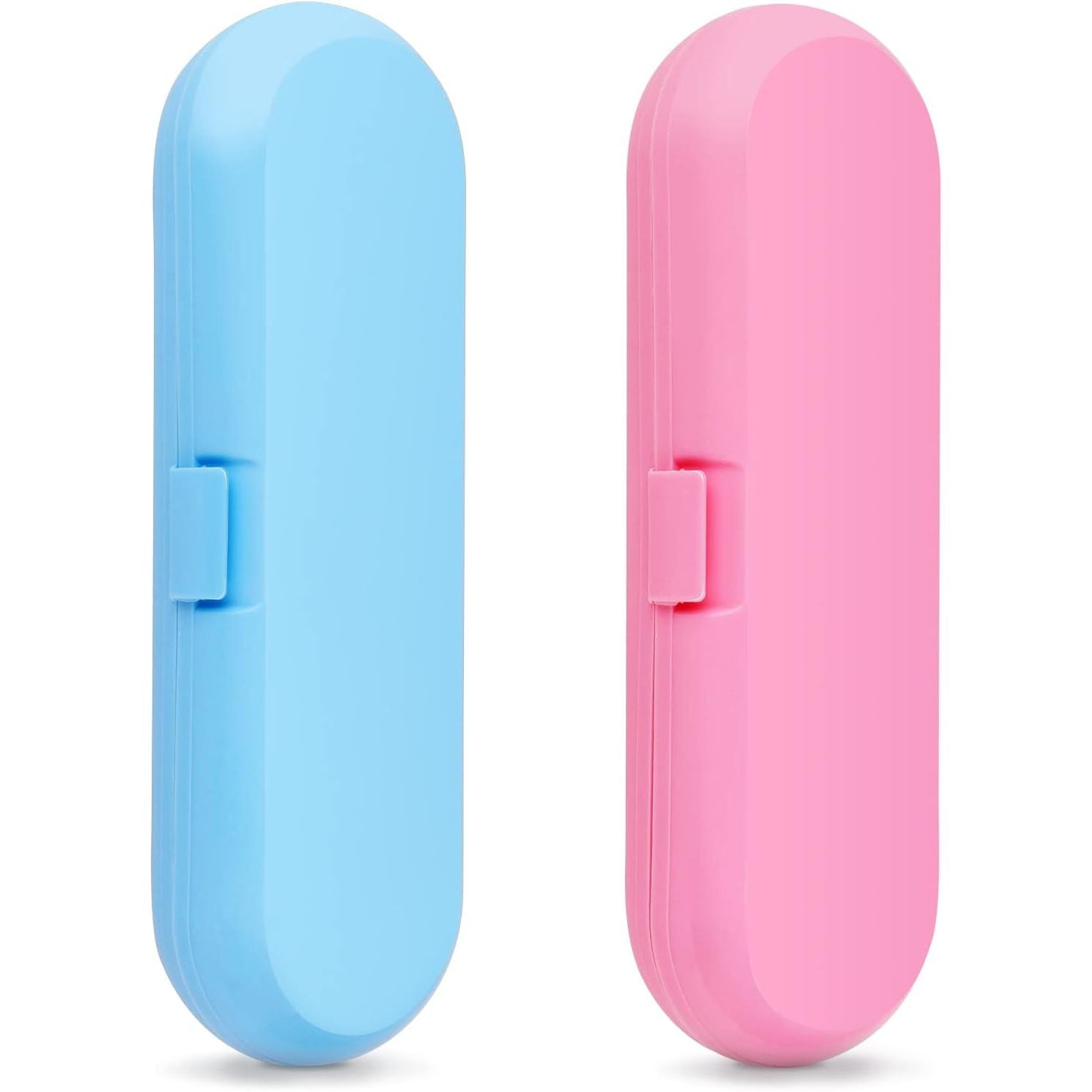 Buy now Fowecelt 2 Pack Electric Toothbrush Travel Case for Oral-B Pro and Other Electric Toothbrush, Portable Travel Toothbrush Holder (White & Clear) Blue & Pink at indiglob india