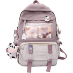 Buy now JQWSVE Kawaii Backpack with Kawaii Pins and Accessories Cute Backpack Aesthetic Backpack Women Lightweight Travel Rucksack Default at indiglob india