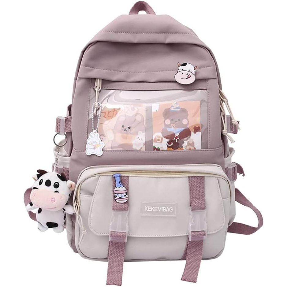 Buy now JQWSVE Kawaii Backpack with Kawaii Pins and Accessories Cute Backpack Aesthetic Backpack Women Lightweight Travel Rucksack Default at indiglob india