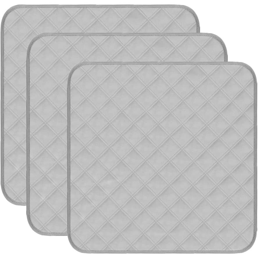 Buy now RIQINXIN Washable Incontinence Chair Pads 3pcs Waterproof Seat Protector Pads for Wheelchair Armchair Adults21x22in (Beige) Gray at indiglob india