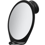 HONEYBULL Fogless Shower Mirror for Shaving with Suction Mount, White | Shatterproof Acrylic Bathroom Accessory With 360 Swivel & Built-in Razor Hook, Clear Reflection in Steam & No-Drill Setup