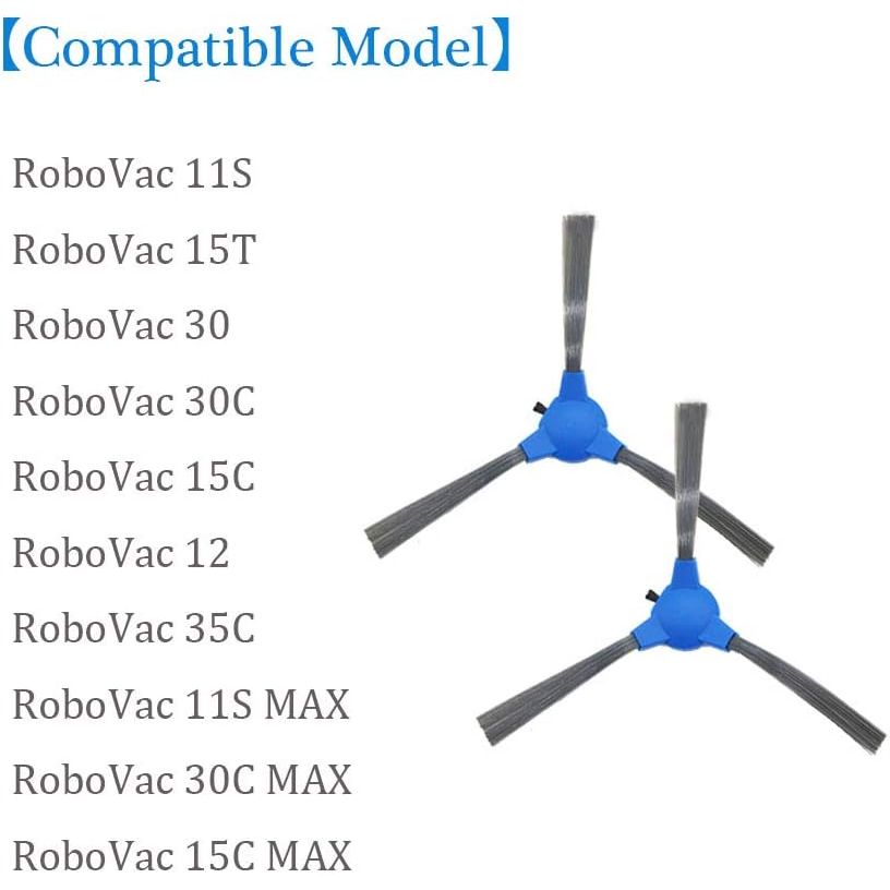 Buy now 8 Pack Replacement Side Brush for Eufy RoboVac 11S, 15T, 30, 30C, 15C, 12, 25C, 35C, 11S Max, 15C Max, 30C Max, G20, G30, G30 Edge, G30 Hybrid Robot Vacuum Parts Accessories at indiglob india