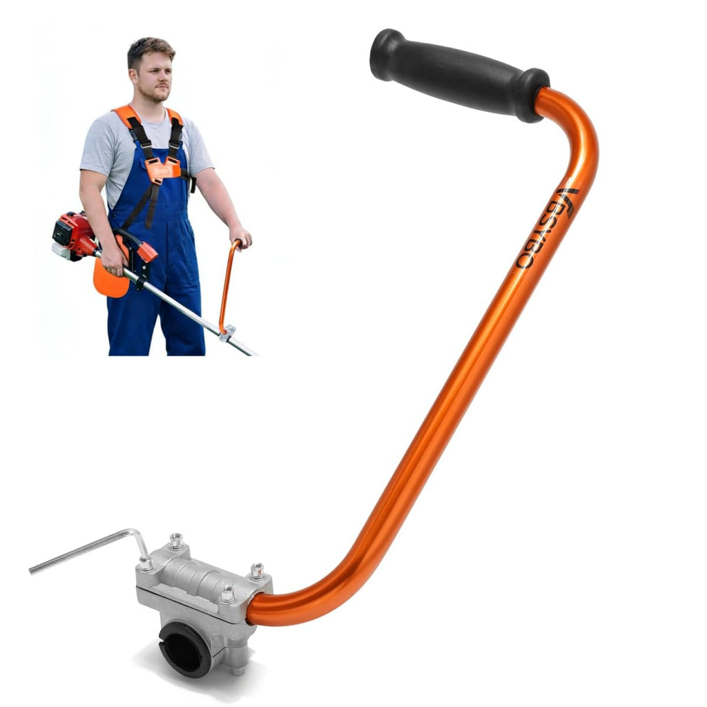 Weed Eater Ergonomic Back Saver Handle Extension for Stihl Husqvarna Echo Troy Bilt Ryobi String Trimmer (Orange)