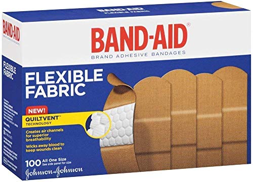 Buy now Johnson & Johnson Band-Aid Flexible Fabric Adhesive Bandages 1" X 3", Beige, Sterile (Box of 100) at indiglob india