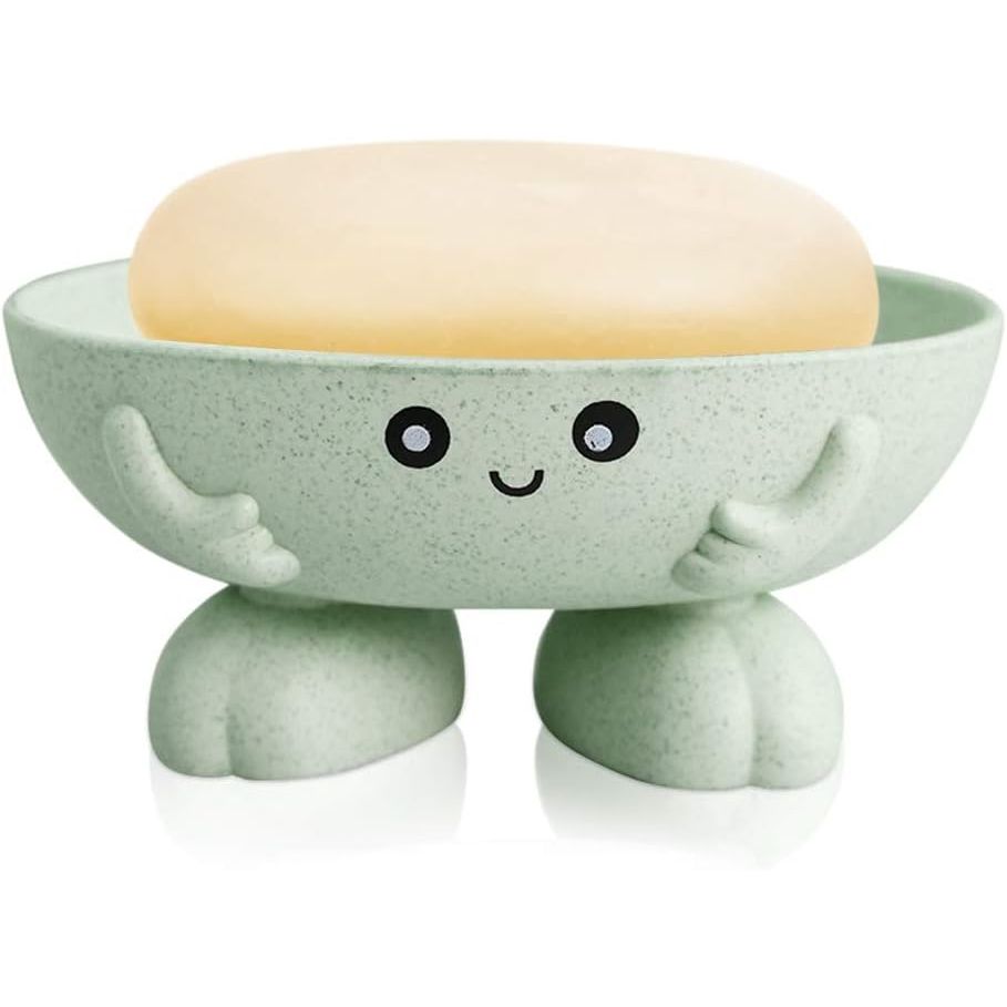 Buy now Soap Holder, Cute Soap Dish for Kids Children, Creative Lovely Bar Soap Tray Counter for Shower Bathroom Kitchen Countertop - Pink Green at indiglob india