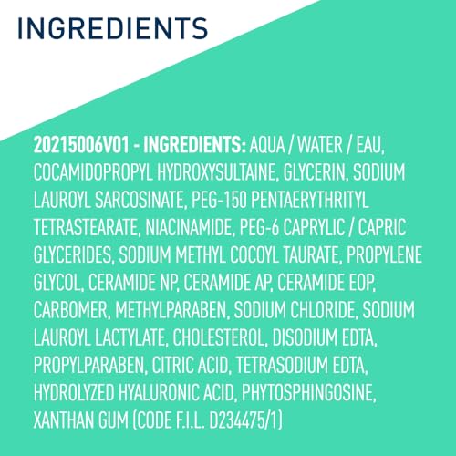 Buy now CeraVe Foaming Facial Cleanser, Daily Face Wash for Oily Skin with Hyaluronic Acid, Ceramides, and Niacinamide, Fragrance Free Paraben Free, 12 Fluid Ounce at indiglob india