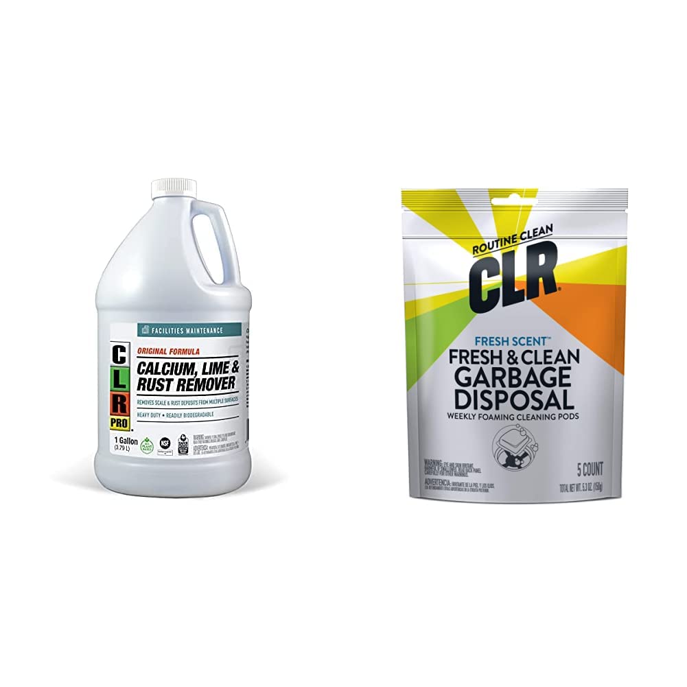 CLR PRO Calcium, Lime and Rust Remover, 1 Gallon Bottle (Pack of 2)