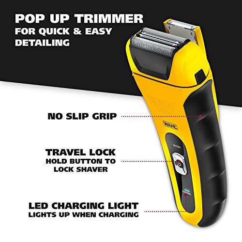 Buy now Wahl Lifeproof Lithium Ion Foil Shaver Æ’?? Waterproof Rechargeable Electric Razor with Precision Trimmer for MenÆ’??s Beard Shaving, Trimming, & Grooming with Quick Charge Æ’?? Model 7061-100 at indiglob india