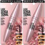 Buy now Maybelline Lash Sensational Washable Mascara, Lengthening and Volumizing for a Full Fan Effect, Blackest Black, 2 Count at indiglob india