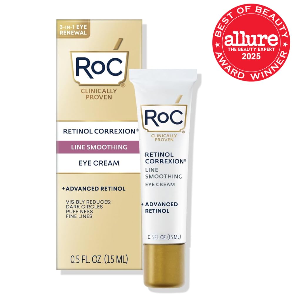 Buy now RoC Retinol Correxion Under Eye Cream for Dark Circles & Puffiness, Daily Wrinkle Cream, Anti Aging Skin Care Treatment Women and Men, 0.5 oz (Packaging May Vary) at indiglob india