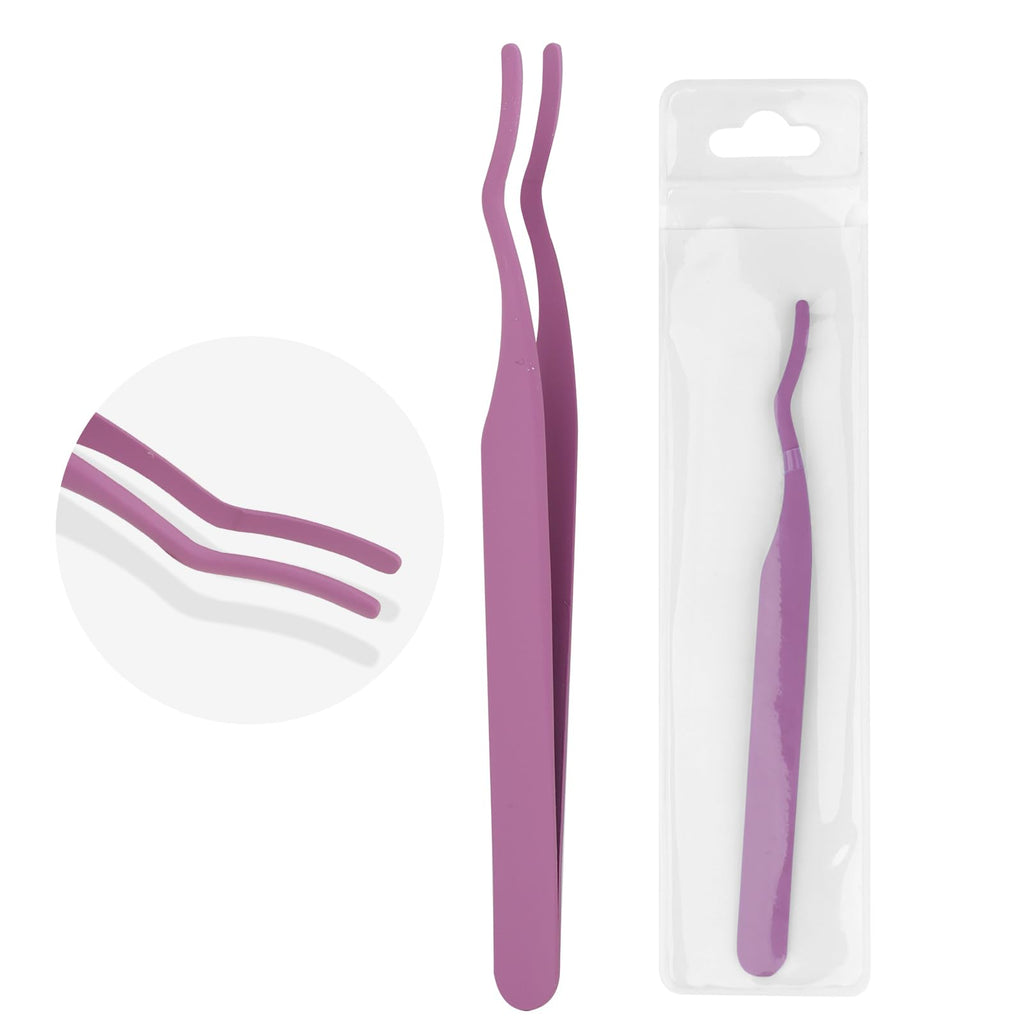 WENDY LASHES Tweezers for Eyelash Extensions, Lash Applicator Tool Purple | Precision Tip, Stainless Steel, Anti-slip Grip, Professional Grade